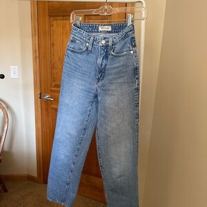 Madewell Curvy Perfect Vintage Straight Blue Denim Jeans